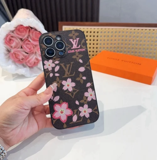 Louis Vuitton Murakami Cherry-Blossom Phone Case with Full-Wrap Edges - Ref. PCLV0065