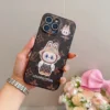 Louis Vuitton Labubu-Motif Leather-Look Phone Case with Full-Wrap Edges