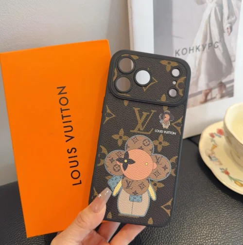 Louis Vuitton Sunflower-Motif Leather-Look Phone Case with Full-Wrap Edges - Ref. PCLV0069