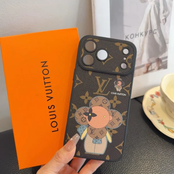 Louis Vuitton Sunflower-Motif Leather-Look Phone Case with Full-Wrap Edges - Ref. PCLV0069