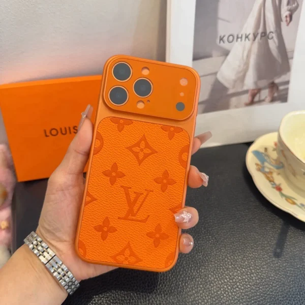 PCLV0093-01 Louis Vuitton Cosmic Orange Phone Case with Camera-Frame Styling - Ref. PCLV0093