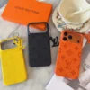 Louis Vuitton Cosmic Orange Embossed Pebbled Cowhide Phone Case - Ref. PCLV0098