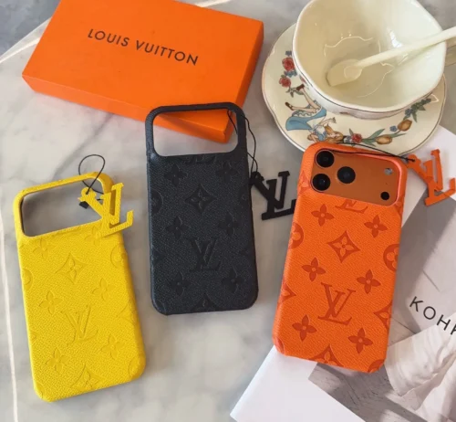 Louis Vuitton Cosmic Orange Embossed Pebbled Cowhide Phone Case - Ref. PCLV0098