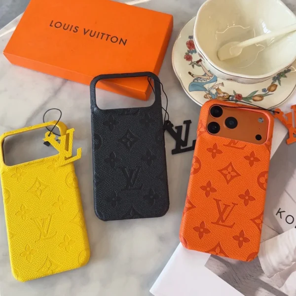 PCLV0098-01 Louis Vuitton Cosmic Orange Embossed Pebbled Cowhide Phone Case - Ref. PCLV0098