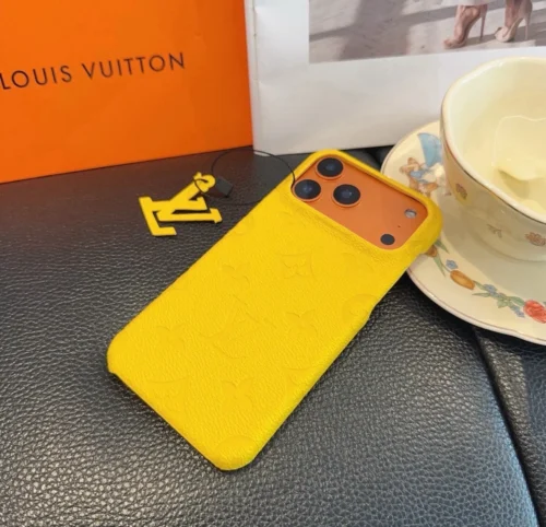 Louis Vuitton Cosmic Orange Embossed Pebbled Cowhide Phone Case - Ref. PCLV0099