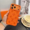 Louis Vuitton Cosmic Orange Embossed Pebbled Cowhide Phone Case - Ref. PCLV0100