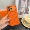Louis Vuitton Cosmic Orange Embossed Pebbled Cowhide Phone Case - Ref. PCLV0100