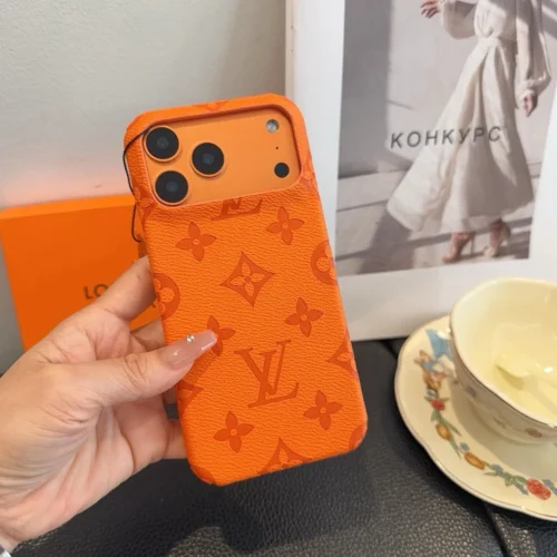 Louis Vuitton Cosmic Orange Embossed Pebbled Cowhide Phone Case - Ref. PCLV0100