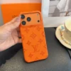 Louis Vuitton Cosmic Orange Embossed Pebbled Cowhide Phone Case - Ref. PCLV0100