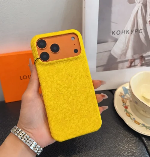 Louis Vuitton Cosmic Orange Embossed Pebbled Cowhide Phone Case - Ref. PCLV0106