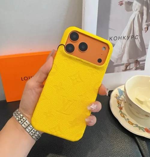 Louis Vuitton Cosmic Orange Embossed Pebbled Cowhide Phone Case - Ref. PCLV0106