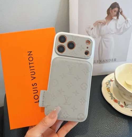 Louis Vuitton Cosmic Orange Glitter-Embossed Full-Cover Phone Case with Precision Cutouts - Ref. PCLV0112