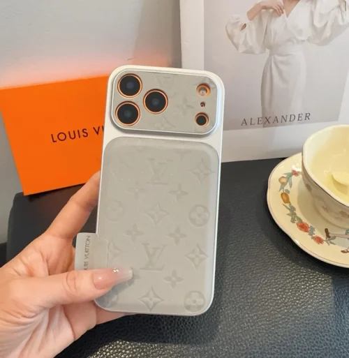 Louis Vuitton Cosmic Orange Glitter-Embossed Full-Cover Phone Case with Precision Cutouts - Ref. PCLV0112