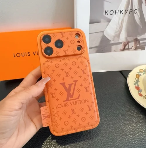 Louis Vuitton Cosmic Orange Glitter-Embossed Full-Cover Phone Case with Precision Cutouts - Ref. PCLV0114