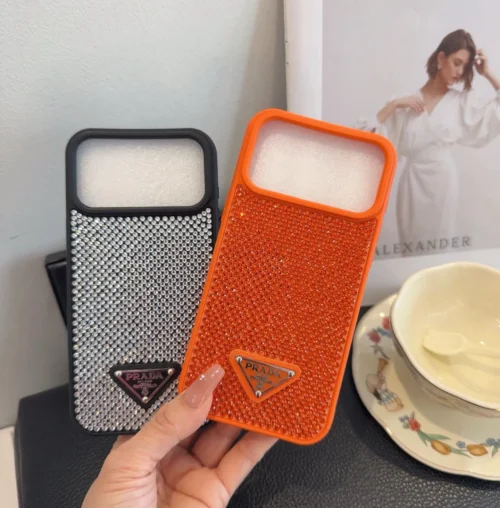 Prada Full-Cover Phone Case with Hand-Applied Rhinestones - Ref. PCPRADA0014