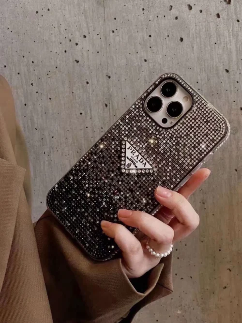 Prada Rhinestone Full-Cover Phone Case with Precision Cutouts - Ref. PCPRADA0018