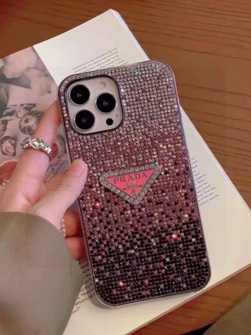 Prada Rhinestone Full-Cover Phone Case with Precision Cutouts - Ref. PCPRADA0020