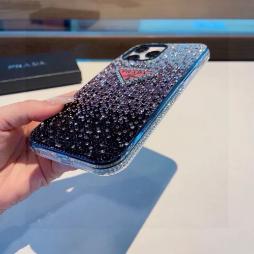 Prada Rhinestone Full-Cover Phone Case with Precision Cutouts - Ref. PCPRADA0020