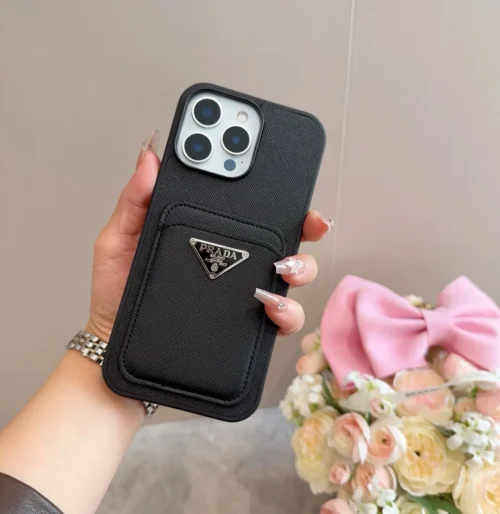 Prada Two-Piece Leather-Look Full-Cover Phone Case with Card Slot - Ref. PCPRADA0026