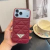 Prada Soft Leather-Feel Phone Case with Card Slot and Precision Cutouts - Ref. PCPRADA0036