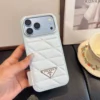 Prada Soft Leather-Feel Phone Case with Card Slot and Precision Cutouts - Ref. PCPRADA0037