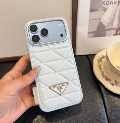 Prada Soft Leather-Feel Phone Case with Card Slot and Precision Cutouts - Ref. PCPRADA0037