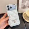 Prada Soft Leather-Feel Phone Case with Card Slot and Precision Cutouts - Ref. PCPRADA0038