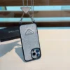 Prada Hand-Applied Rhinestone Phone Case with Triangle-Logo Crossbody Chain - Ref. PCPRADA0056
